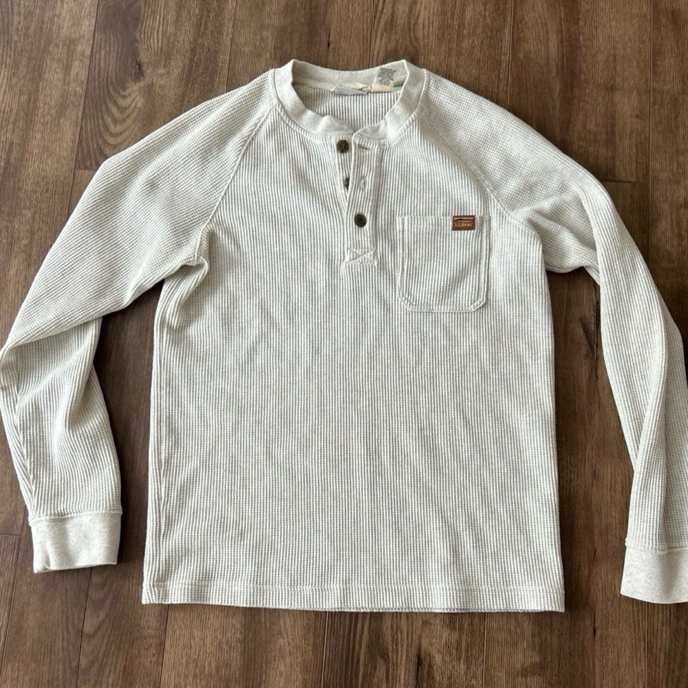 L.L. Bean Waffle-Knit Henley